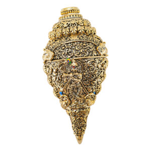Antique Gold Divine Krishna Shankh