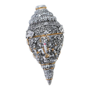 Antique Silver Divine Ganesh Shankh