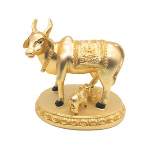 Gold Matt Cow With Calf