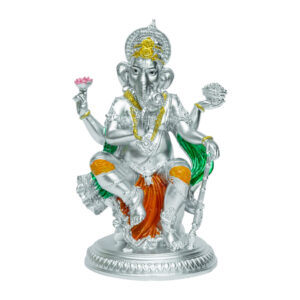 Silver Matte Serenity Ganesha