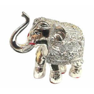 Elephant Pure Silver Trunk Up - Medium