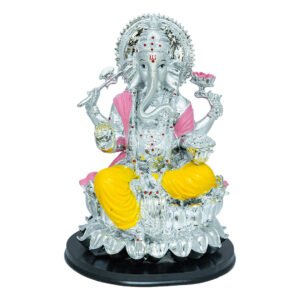 Silver Jumbo Ganesha with Round Base