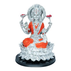 Silver Jumbo Laxmi Ji with Round Base
