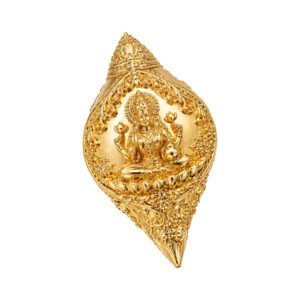 Divine Laxmi Gold Shankh - Medium