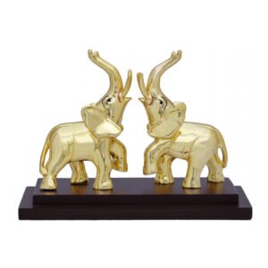 Golden Safari Elephants Combo Pair of 2